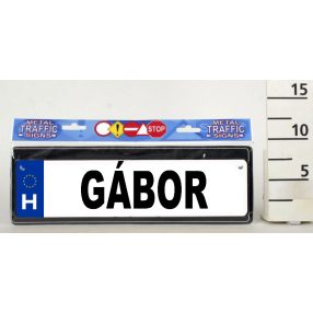 RENDSZÁMTÁBLA GÁBOR