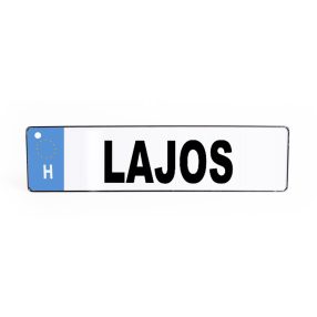 RENDSZÁMTÁBLA LAJOS