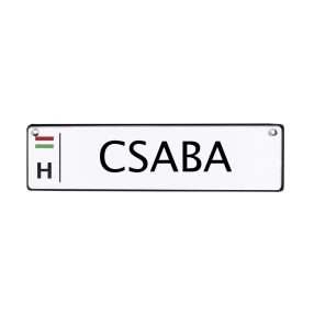 RENDSZÁMTÁBLA CSABA