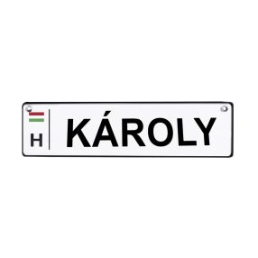 RENDSZÁMTÁBLA KÁROLY