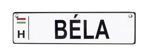 RENDSZÁMTÁBLA BÉLA