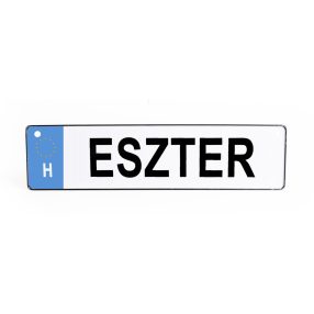 RENDSZÁMTÁBLA ESZTER