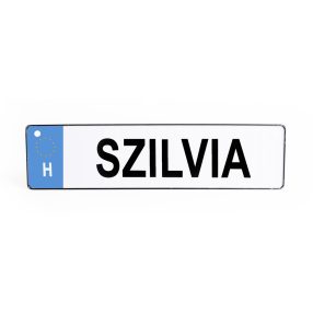 RENDSZÁMTÁBLA SZILVIA