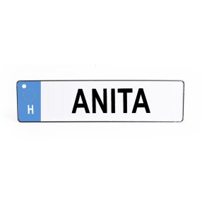 RENDSZÁMTÁBLA ANITA