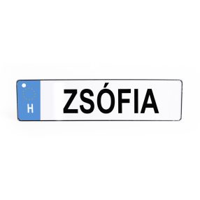 RENDSZÁMTÁBLA ZSÓFIA