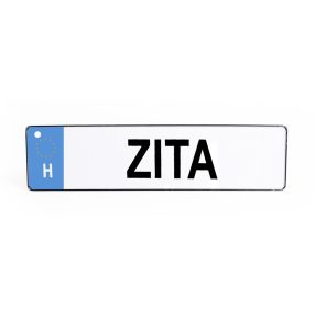 RENDSZÁMTÁBLA ZITA