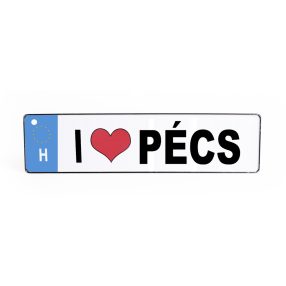 RENDSZÁMTÁBLA, I LOVE PÉCS