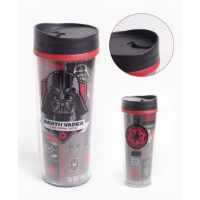   STAR WARS MŰANYAG DUPLAFALÚ HŐTARTÓS UTAZÓ DARTH VADER BÖGRE