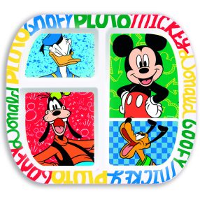 LICENCE MŰANYAG TÁNYÉR, OSZTOTT RÉSSZEL, MICKEY
