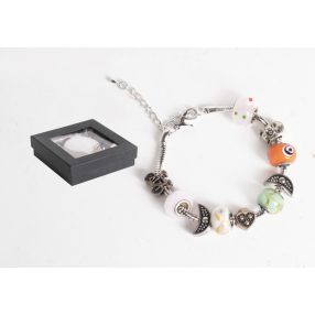 FÉM ÉS ÜVEG KARLÁNC FUNNY-7, SZÍNES