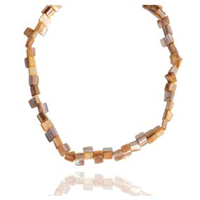 ÜVEG NYAKLÁNC BOROSTYÁN KAVICSOS