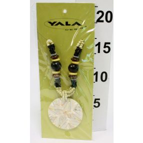 NATUR NYAKLÁNC FEHÉR MEDÁLLAL