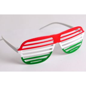 PARTY SZEMÜVEG, MAGYAR ZÁSZLÓS, PIROS-FEHÉR-ZÖLD