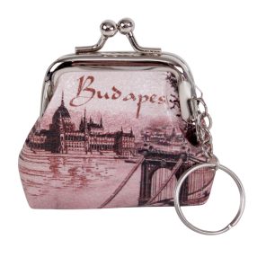 KULCSTARTÓS MŰBŐR PÉNZTÁRCA, BUDAPEST MINTÁS