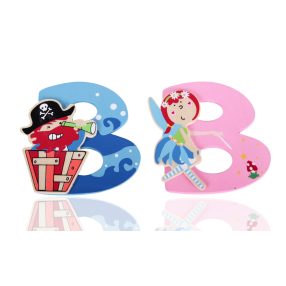 WOODEN LETTER B SET OF 2
