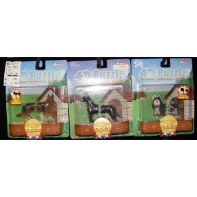   MŰANYAG 4D PUZZLE, KUTYÁS - DALMATA, SHIH-TZU, DANE, SHEPHERD