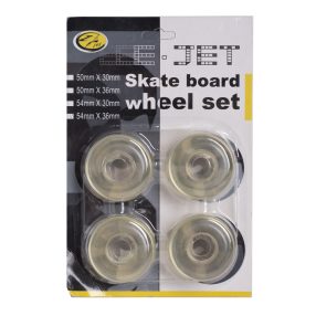 GŐRDESZKA PVC PÓTKERÉK, 4 DARABOS, ÁTLÁTSZÓ