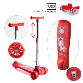 ROLLER, GYEREK, VILÁGÍTÓ KERÉKKEL, PIROS