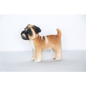 PLÜSS BULLDOG, ÁLLÓ, BARNA